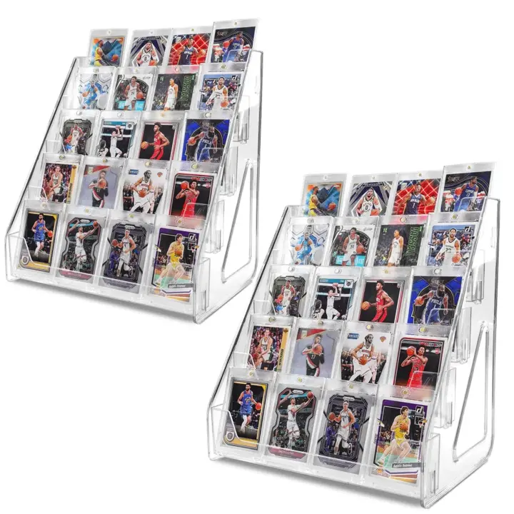 TrendTrust Trading Card Display Stand, Vertical Card Holder, 5-Tier, 2 Pack