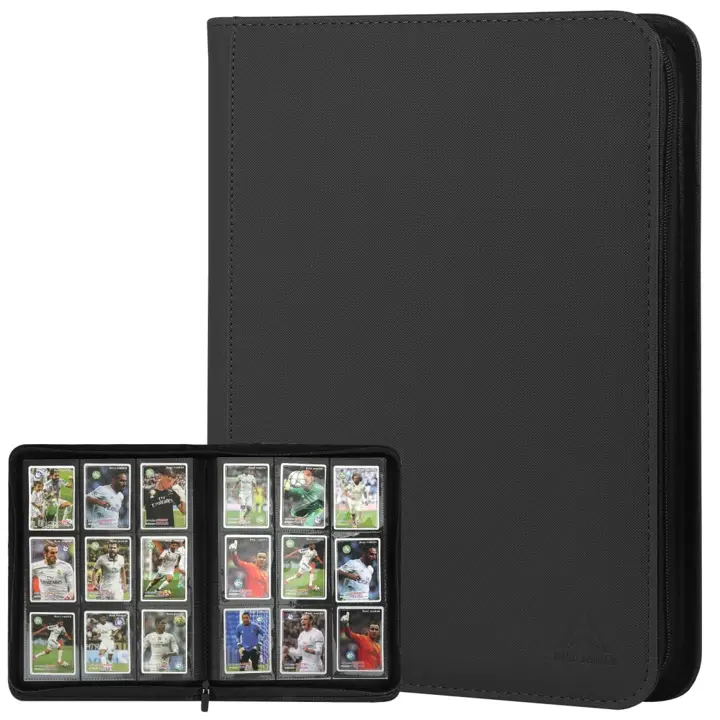 9 Pocket Card Binder - 540 Capacity with Zip Closure Premium, Double-Sided