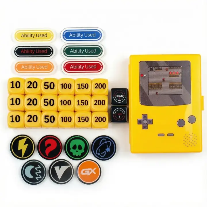 JEPISADI 33-Piece TCG Damage Counter dice Set with Status Markers, VSTAR & GX Cards