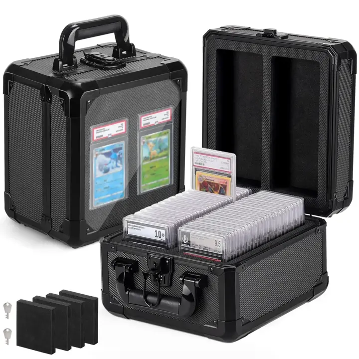 ONULISS Graded Card Storage Box with Display Window, Stores Up to 60 Slabs
