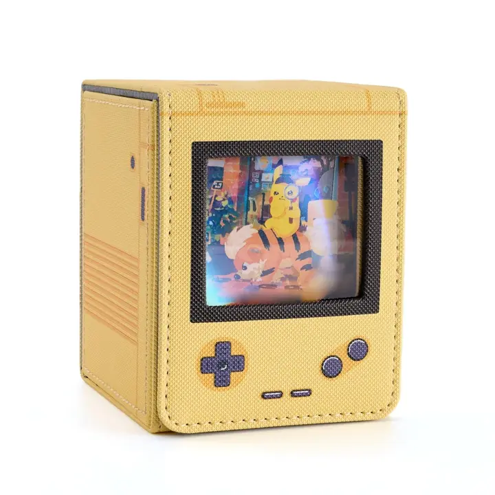 Venssu Retro Gaming Console Appearance Deck Box for MTG Commander (Yellow)