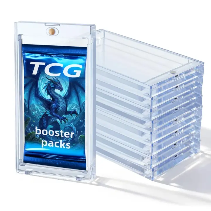 Wigearss 10-Pack Magnetic Booster Pack Case, Acrylic TCG Protector