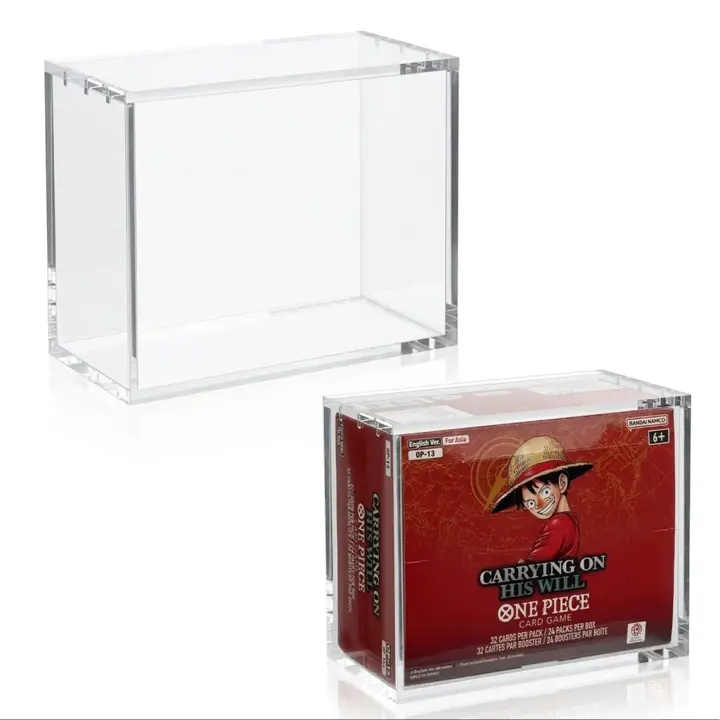 One Piece Booster Box Acrylic Case Compatible with English OP-04–OP-16