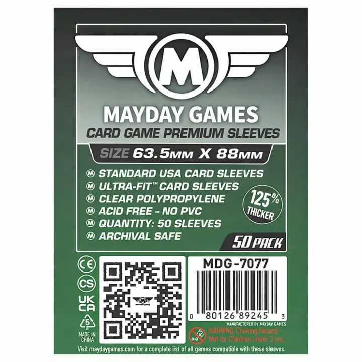 MayDay Games 63.5x88mm Card Sleeves Premium Bundle (4x250 Pack, 200 Sleeves)