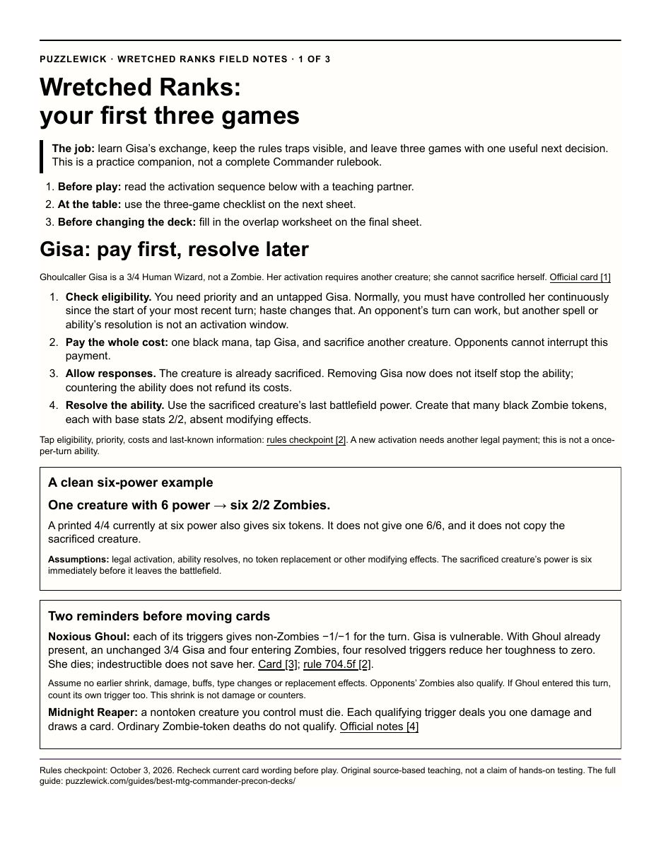 Preview of Wretched Ranks: Your First Three Games