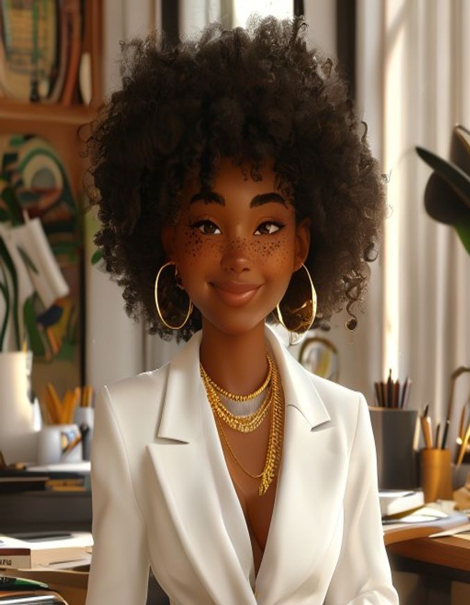 Imani, The Connector, in their studio