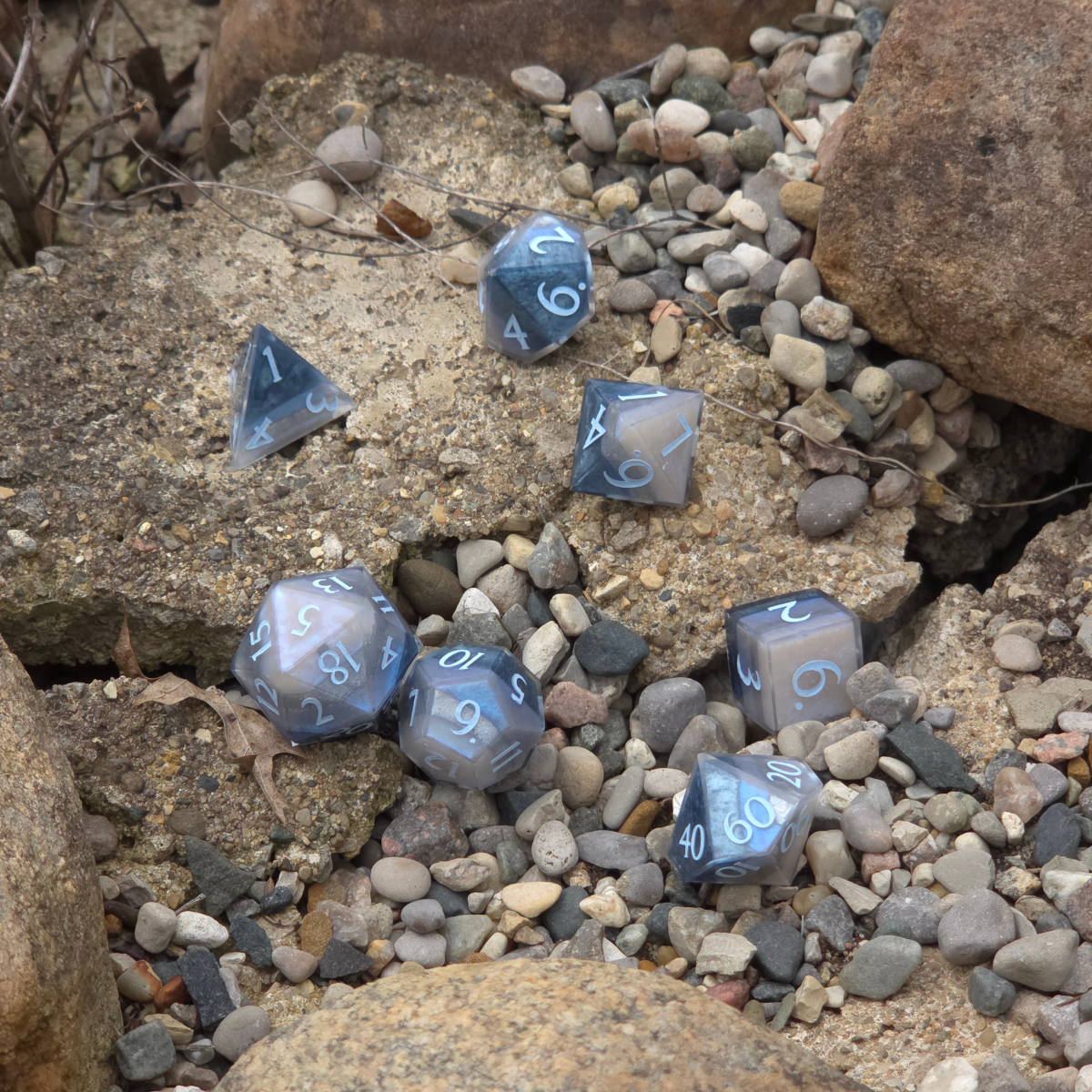 Awesome Dice Sedimentary Series (Green Rainbow Candy or Aquascape)