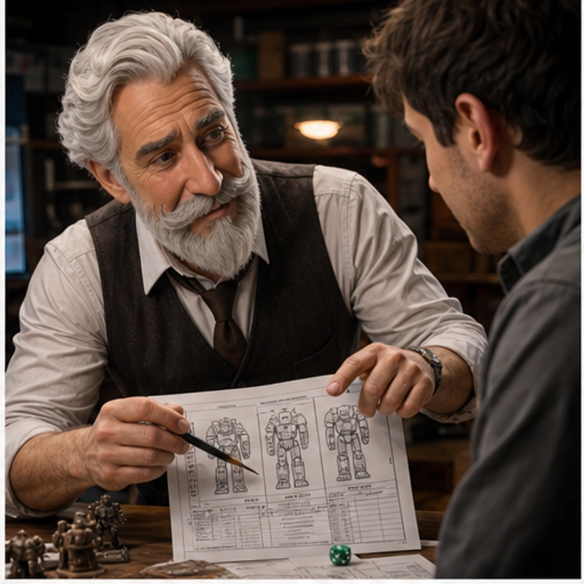 Robert, The Keeper — demonstrating the core turn with the game staged clearly