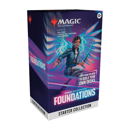 Magic The Gathering Foundations Beginner Box opened with its teaching decks and play materials