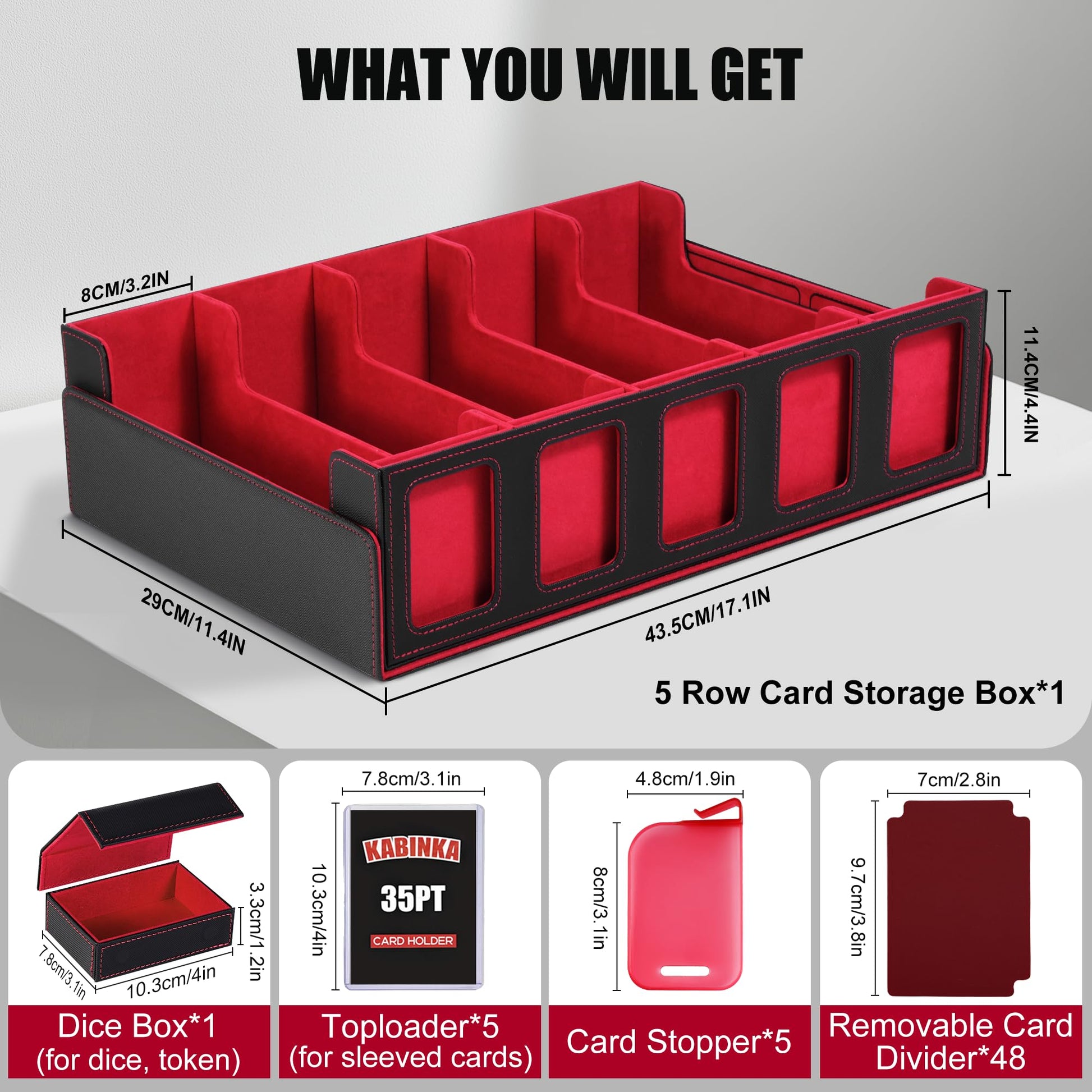 Kabinka 5-Row Trading Card Storage Box 3900+