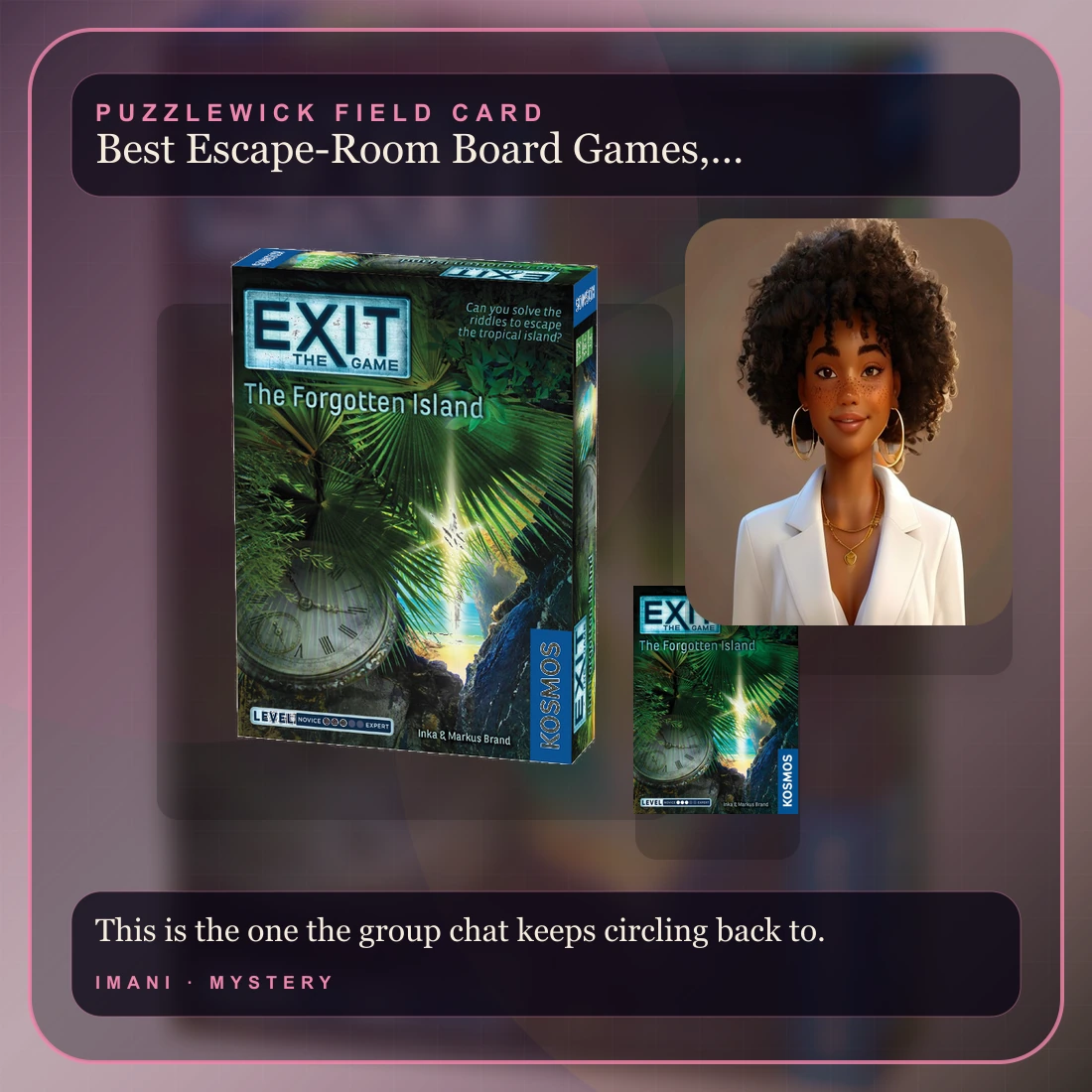 Imani, The Connector