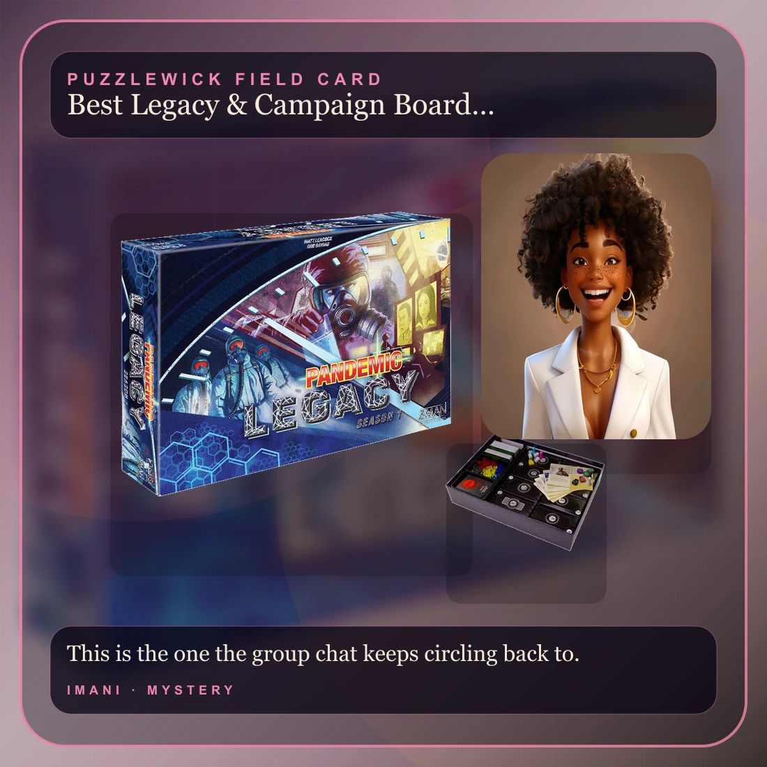 Imani, The Connector