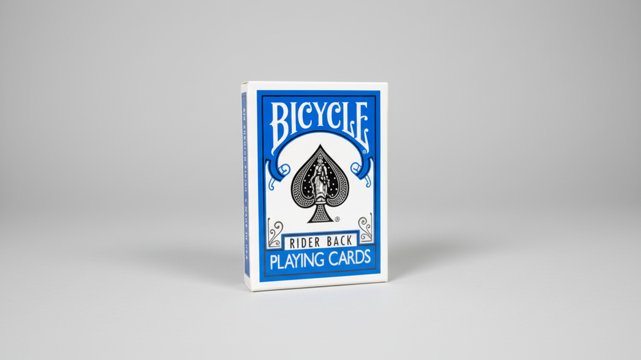Bicycle Rider Back, the world's most recognized card back, in continuous USPCC production since 1885.