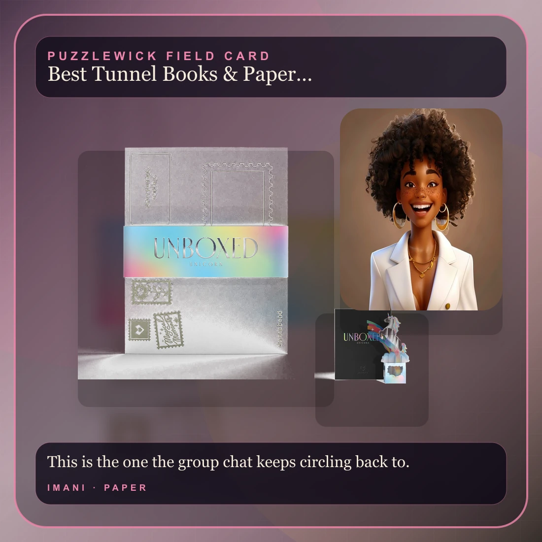 Imani, The Connector