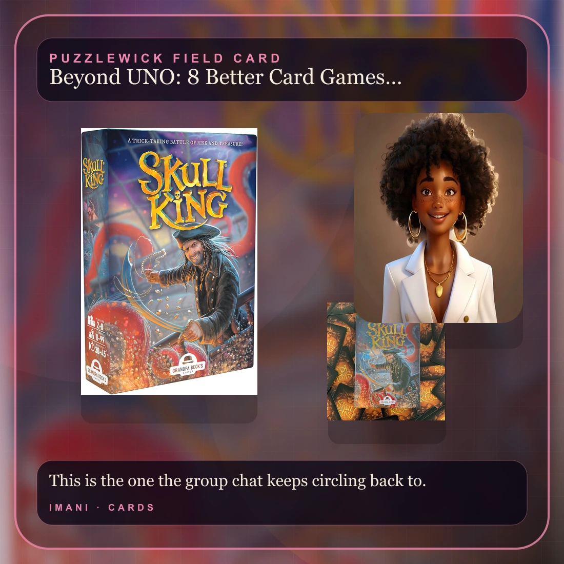 Imani, The Connector