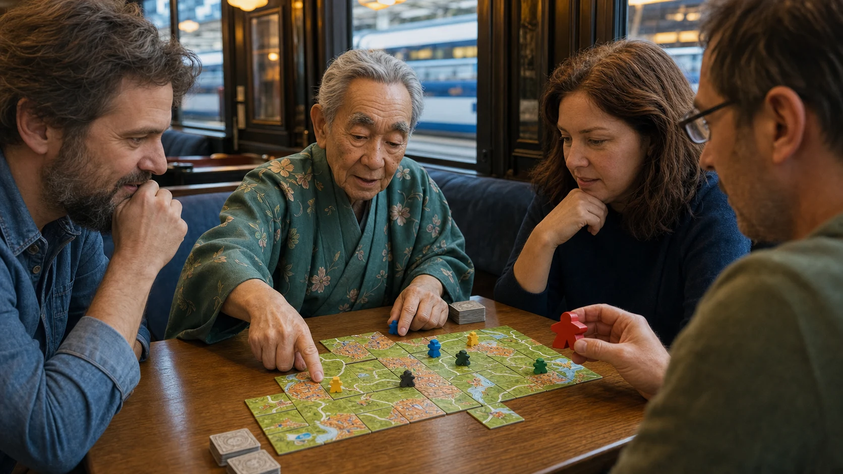 Kenji, The Sensei — side-by-side table clinic with components in use