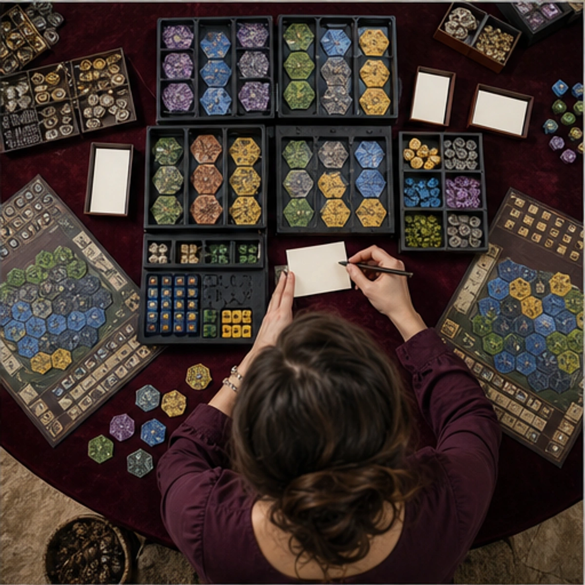 Margo, The Archivist — side-by-side table clinic with components in use