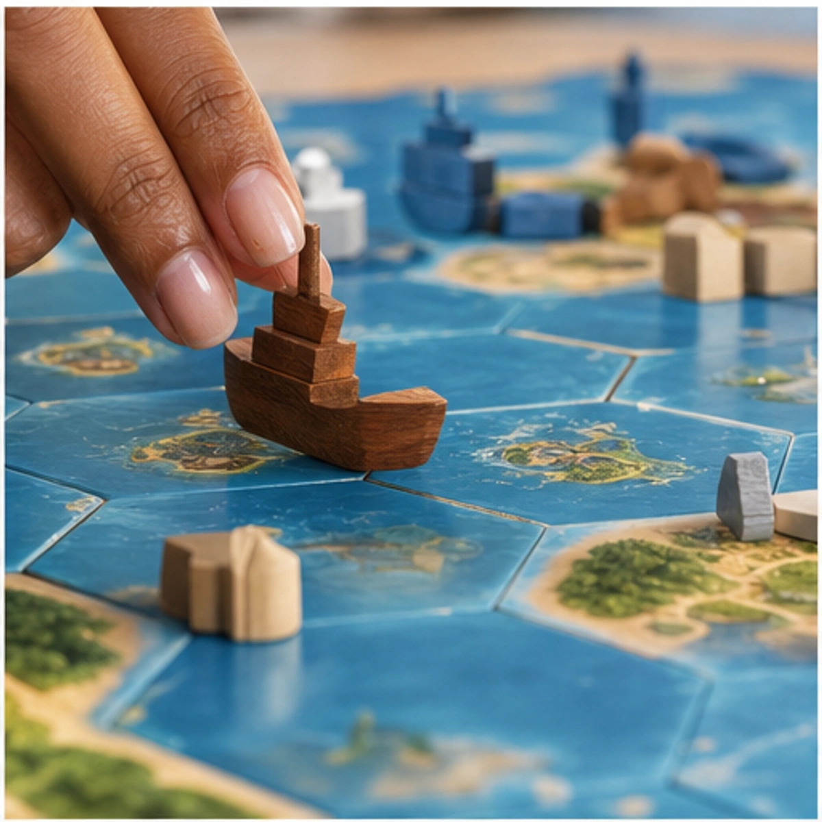 Imani, The Connector — demonstrating the core turn with the game staged clearly