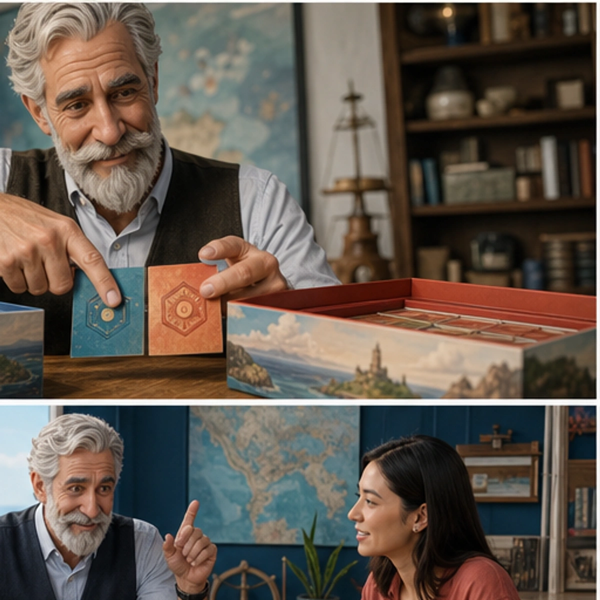 Robert, The Keeper — side-by-side table clinic with components in use