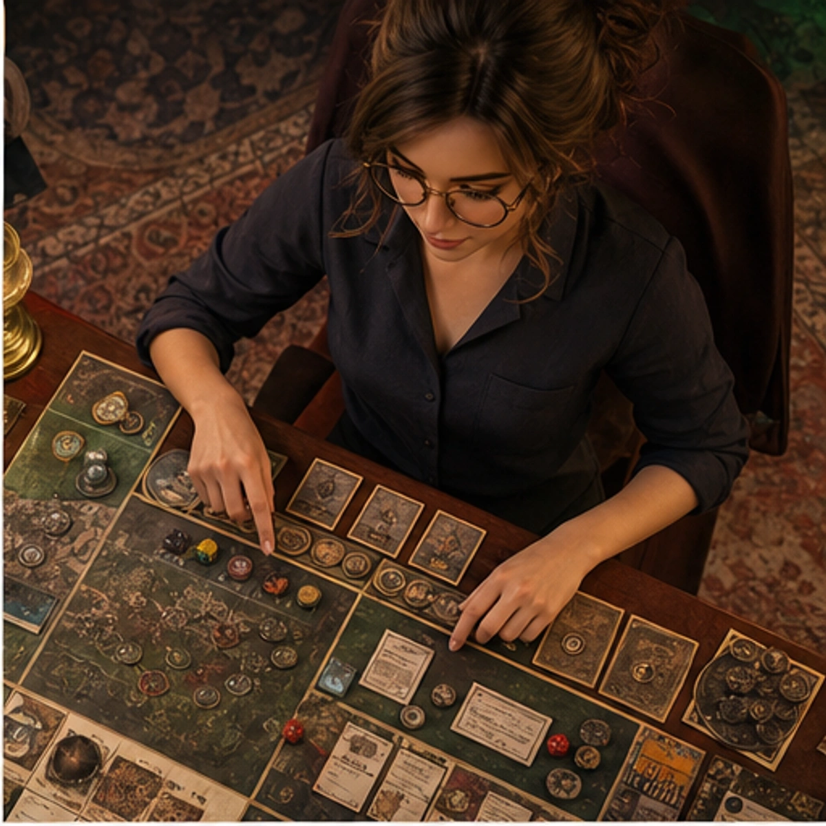 Margo, The Archivist — side-by-side table clinic with components in use