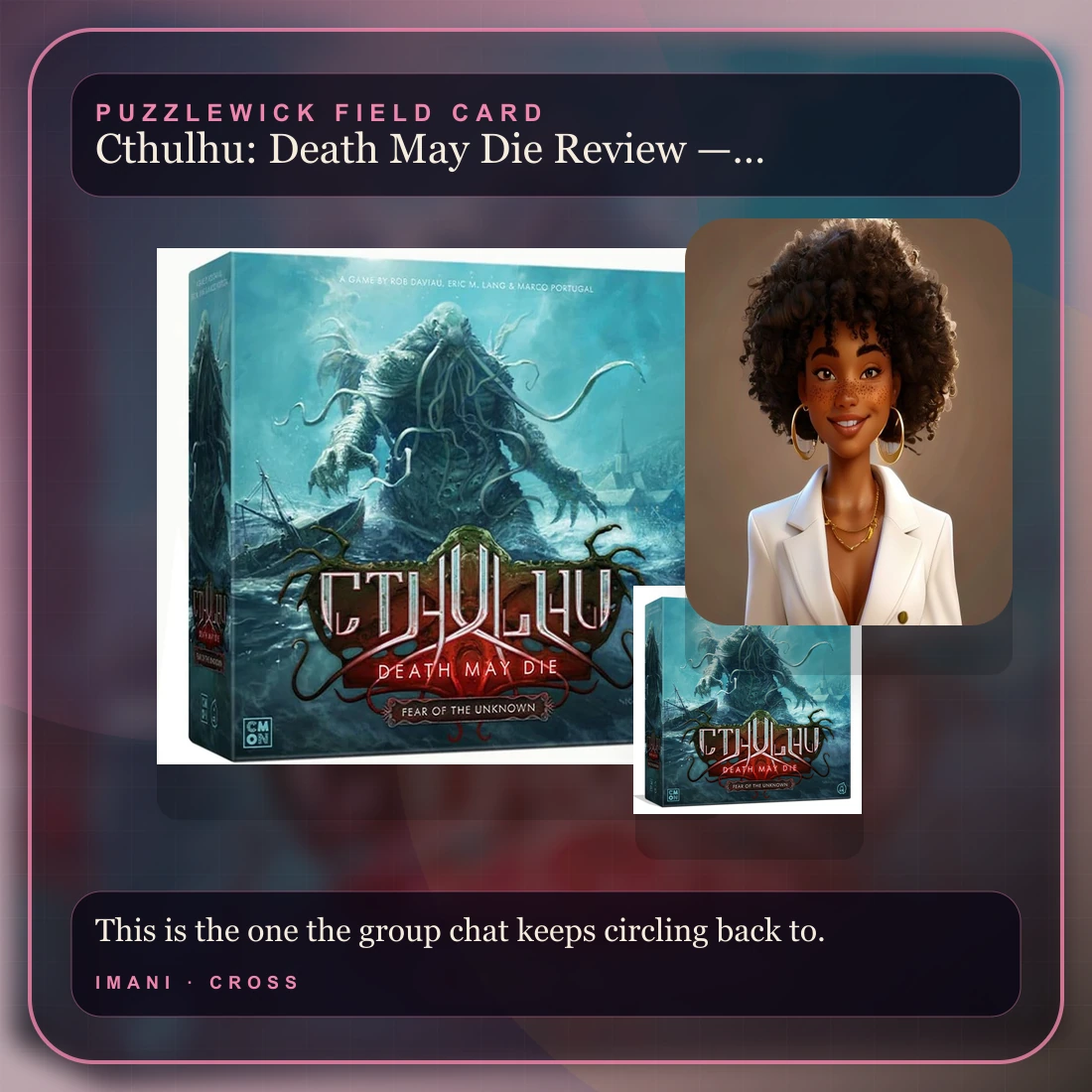 Imani, The Connector