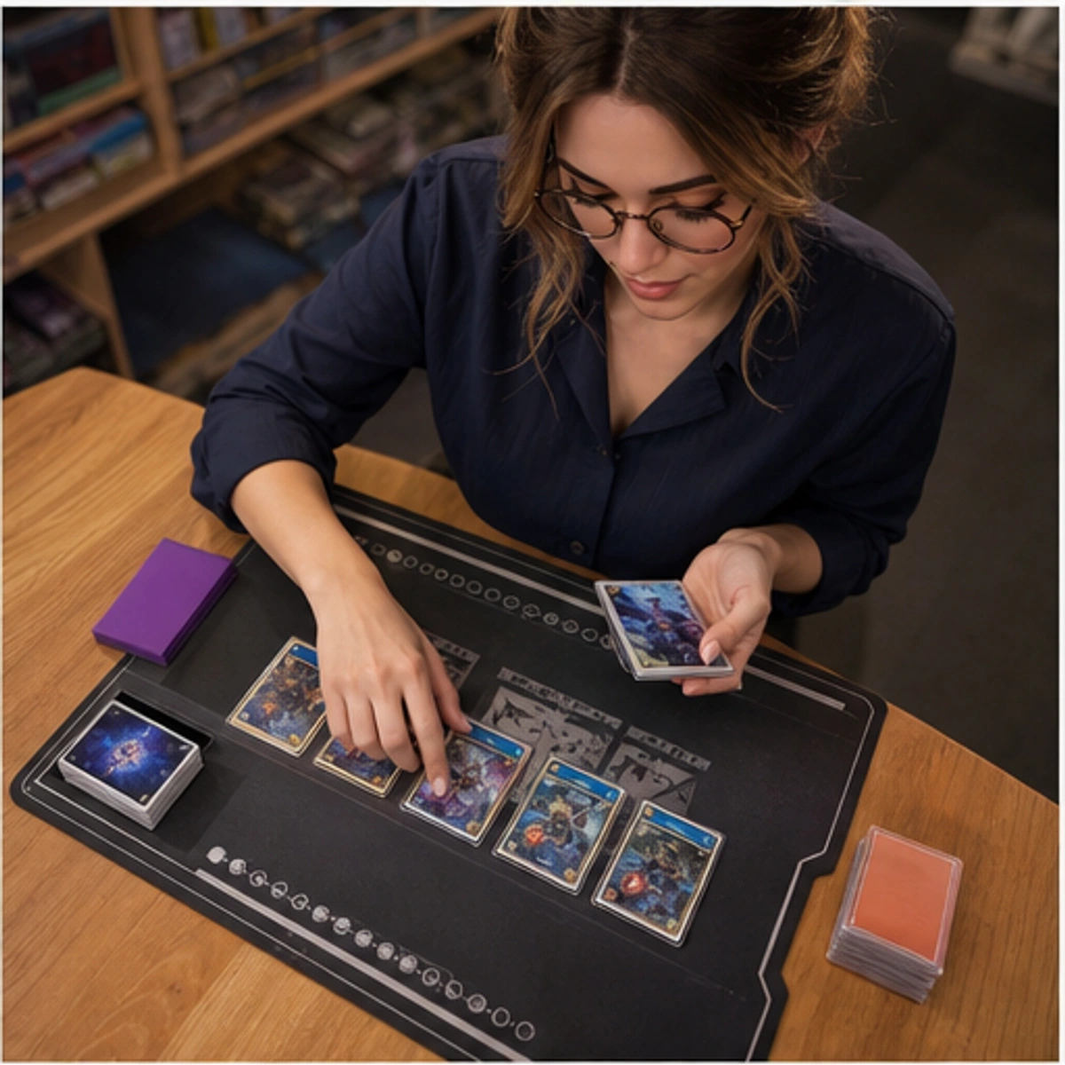 Margo, The Archivist — side-by-side table clinic with components in use