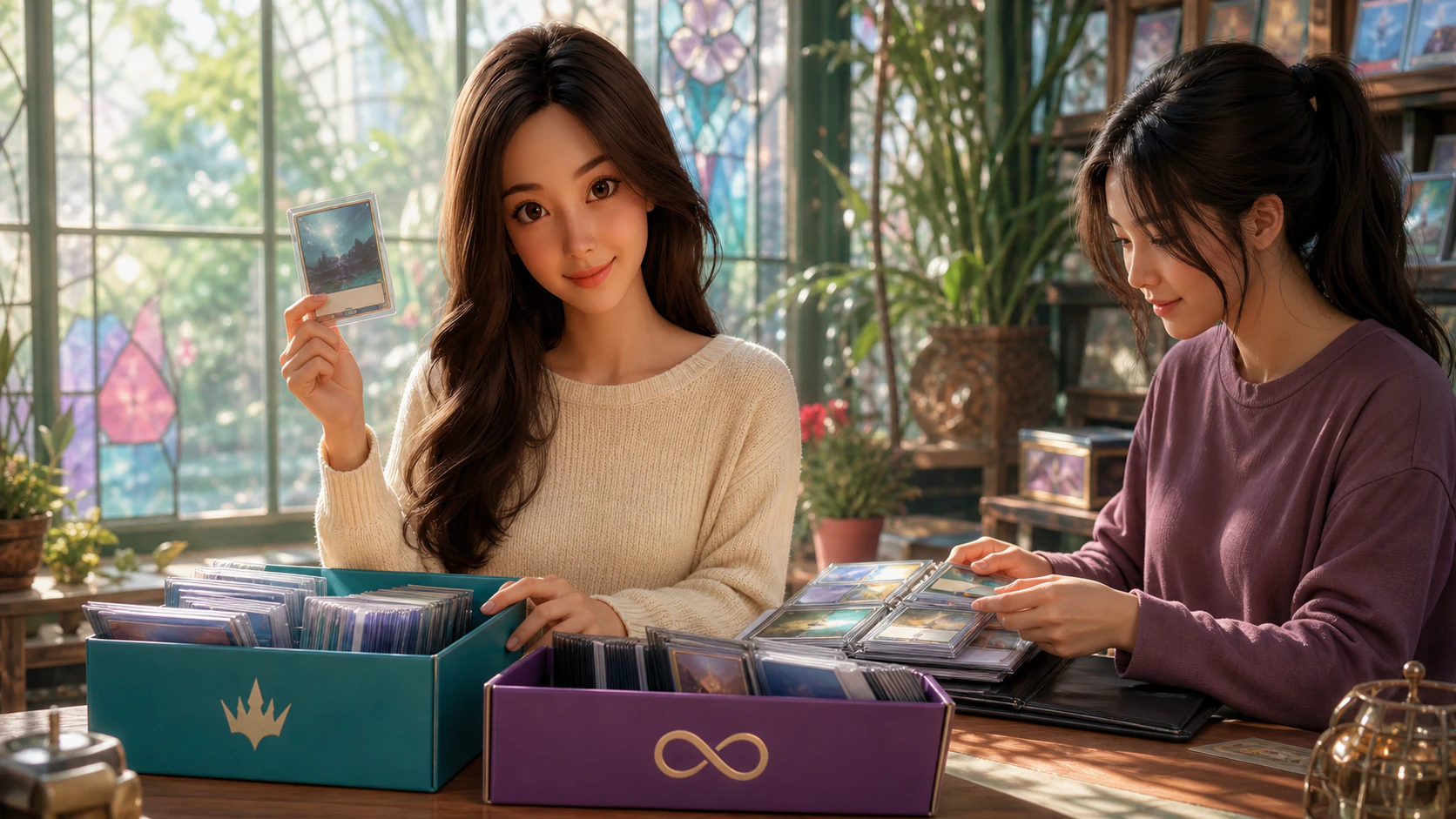 Yumi, The Hostess — sorting a collection into Core and Infinity routes with a friend