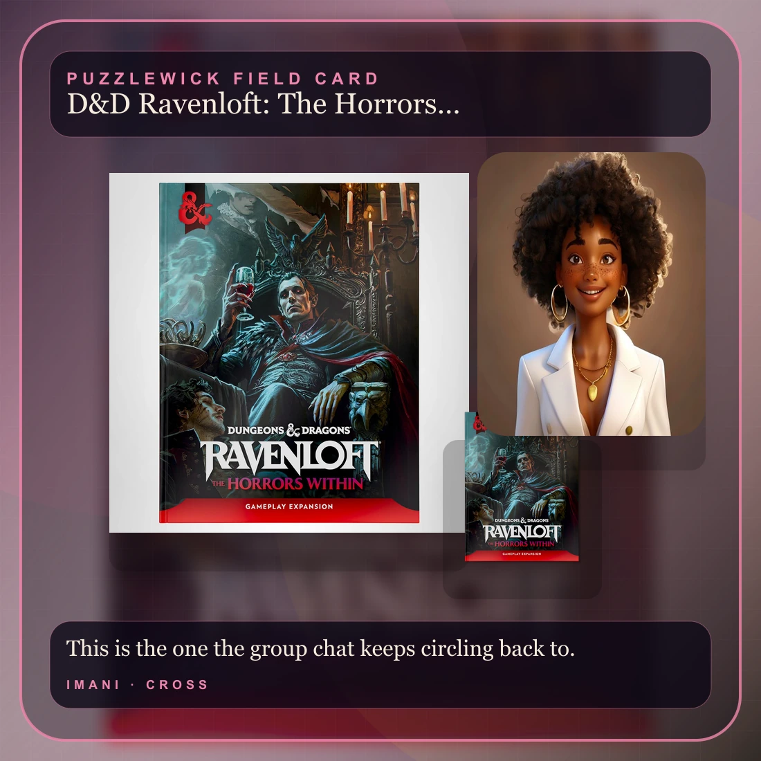 Imani, The Connector