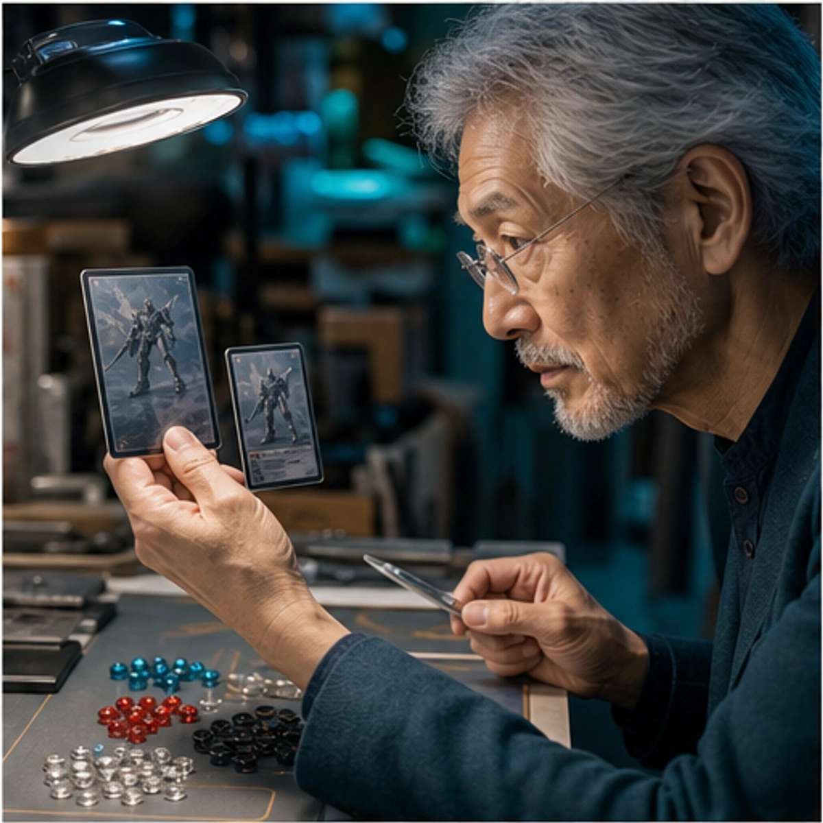 Kenji, The Sensei — demonstrating the core turn with the game staged clearly