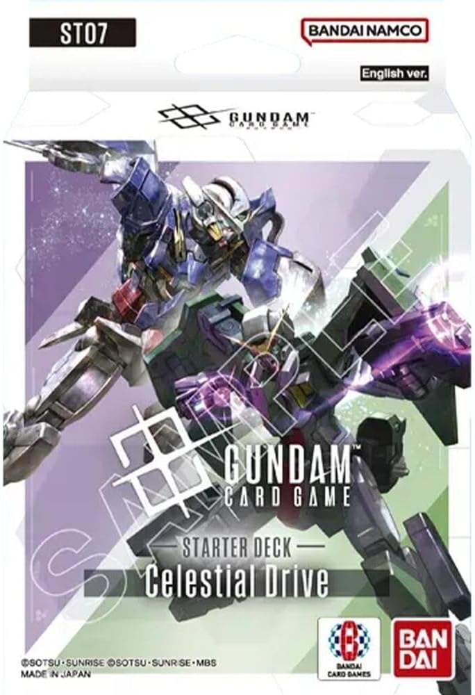 Gundam Card Game ST07 Celestial Drive starter deck and cards
