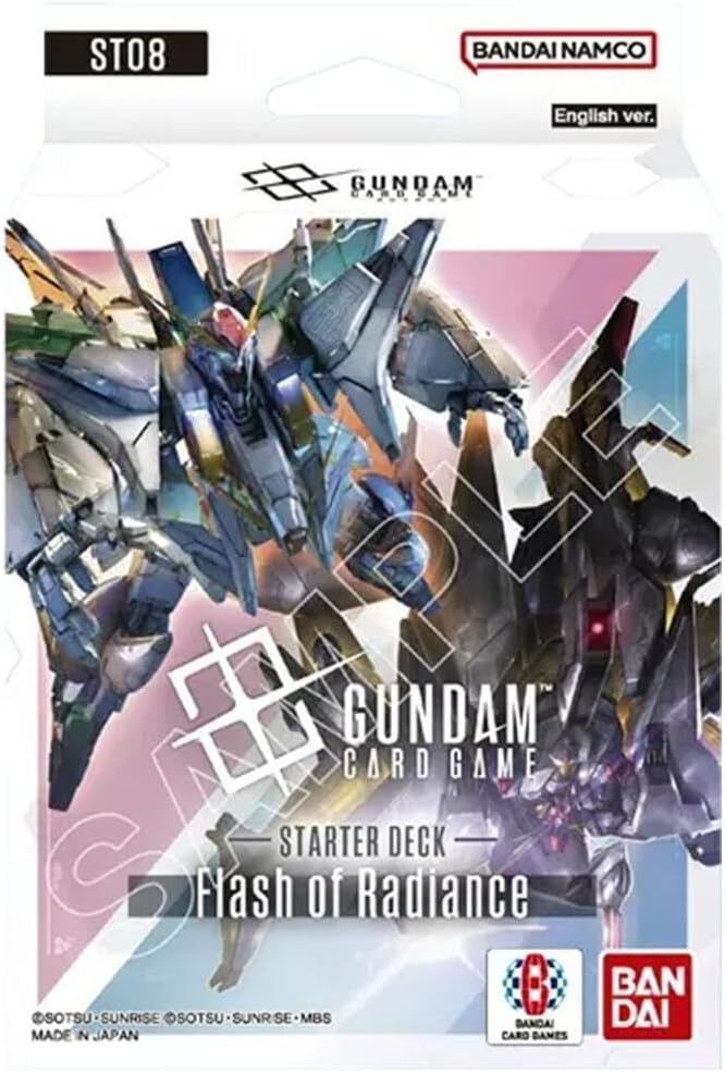 Gundam Card Game ST08 starter deck box with featured cards