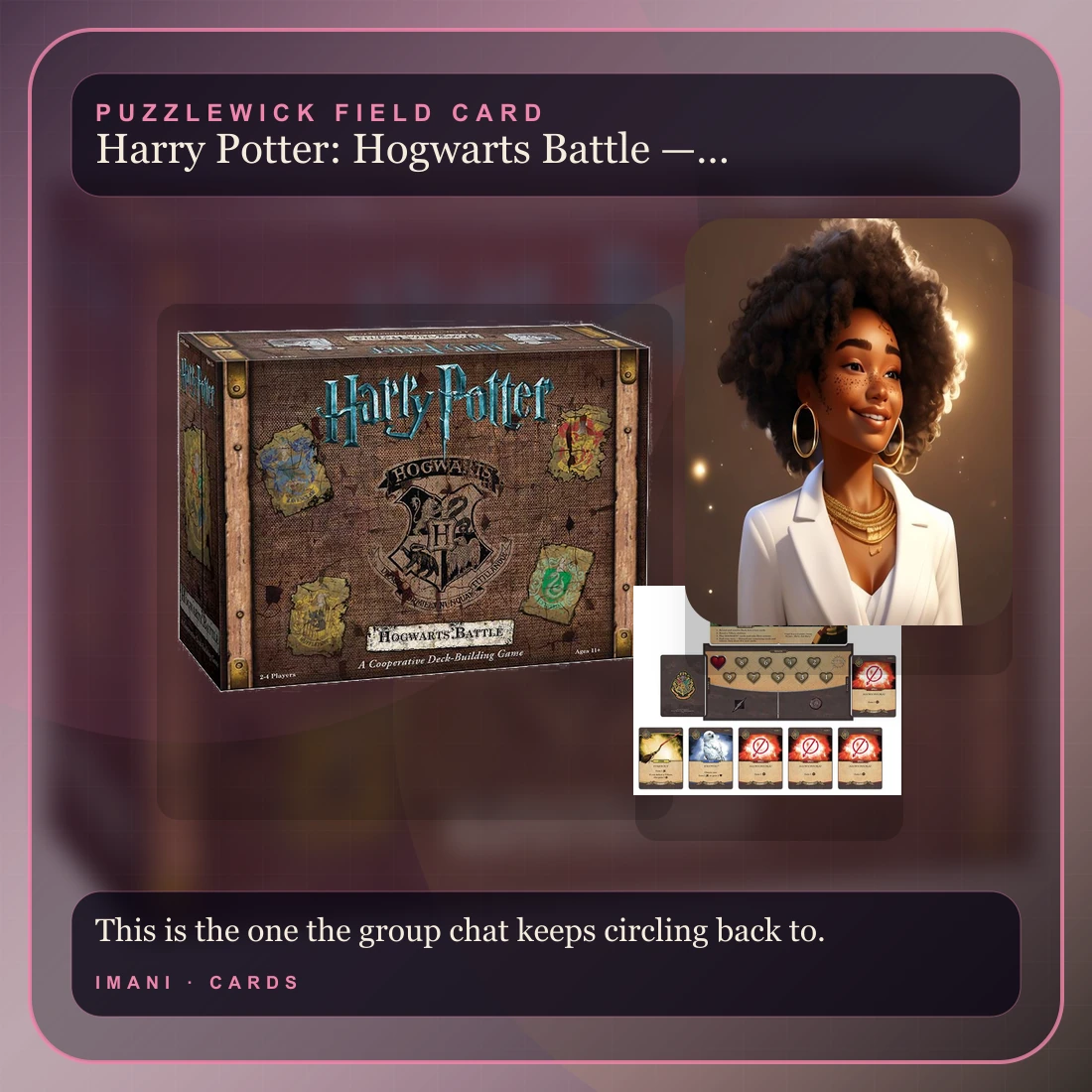 Imani, The Connector