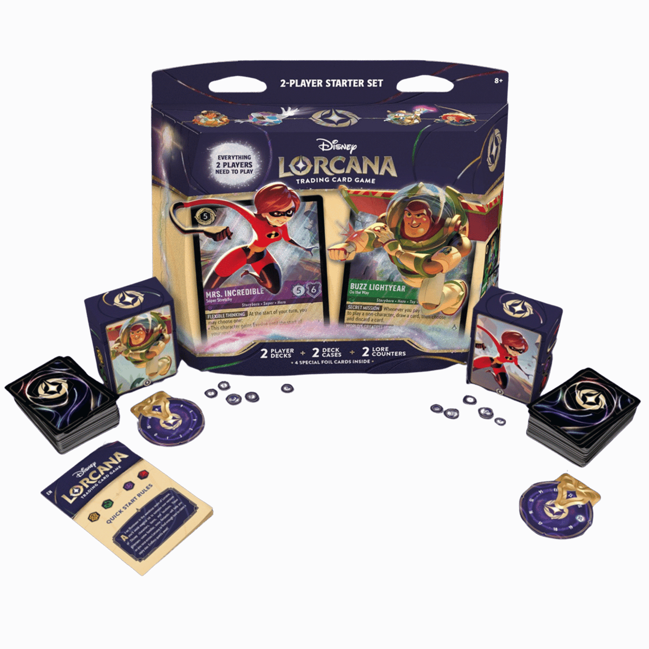 Disney Lorcana 2-Player Starter Set (2026, Amber/Emerald vs. Amethyst/Ruby)
