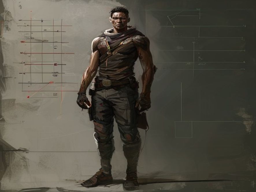A character sheet showing a hit-point tracker partly filled in with pencil