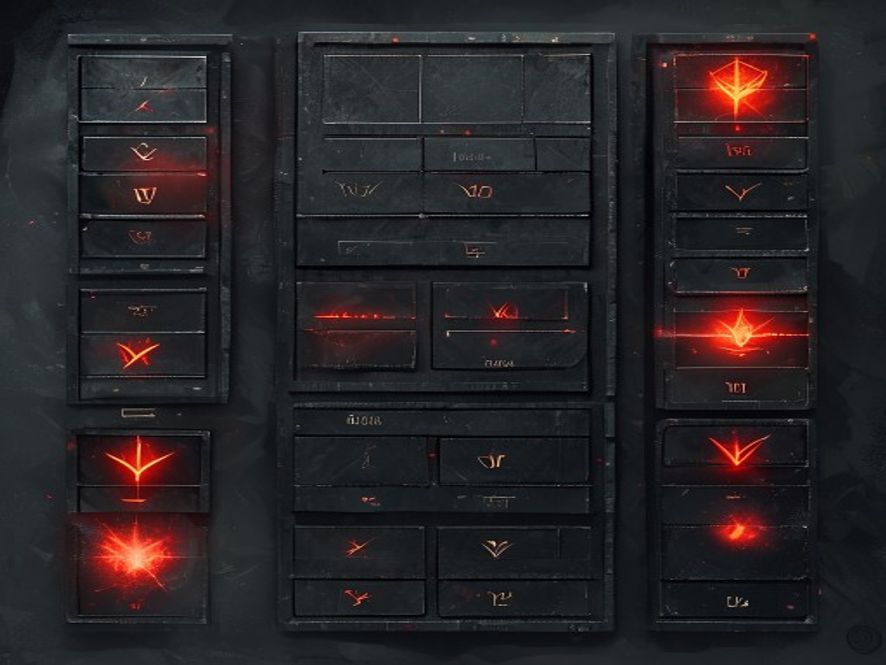 A spell-slot tracker with several boxes marked off across different levels