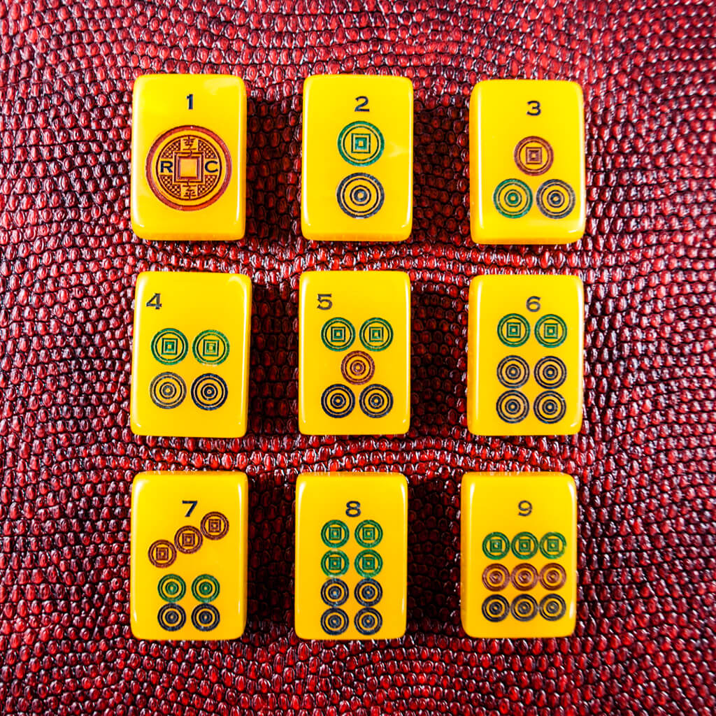 Handmade USA Mahjong Set