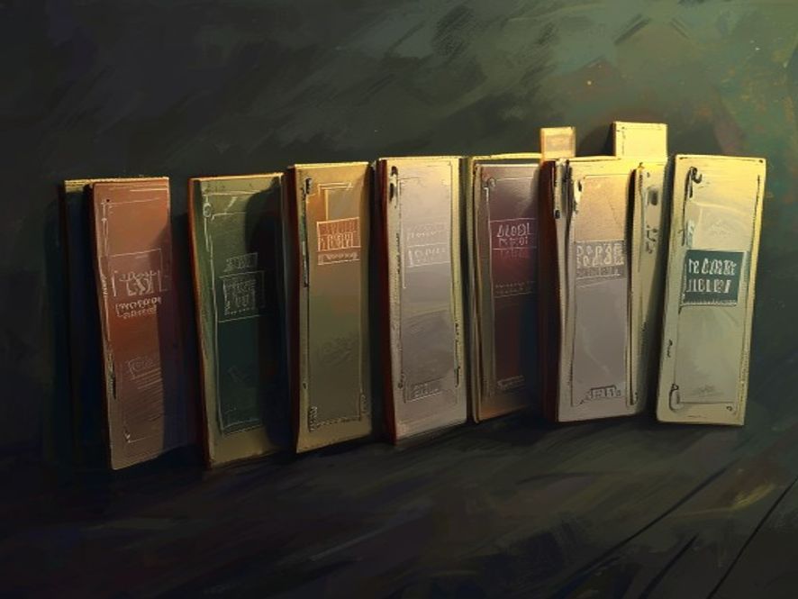 A row of resource cards, some turned sideways (exhausted) and some upright.
