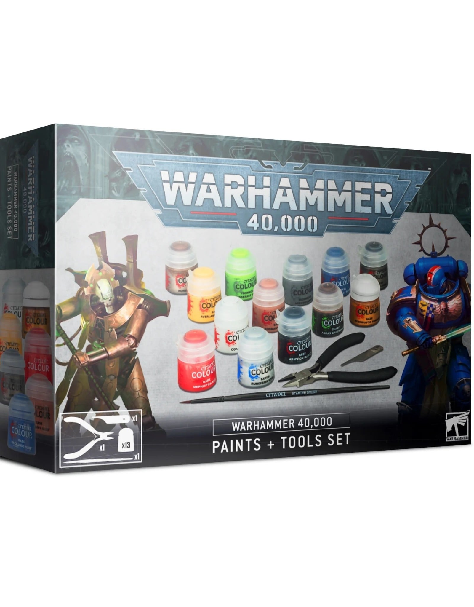 Citadel paints, primer and brushes
