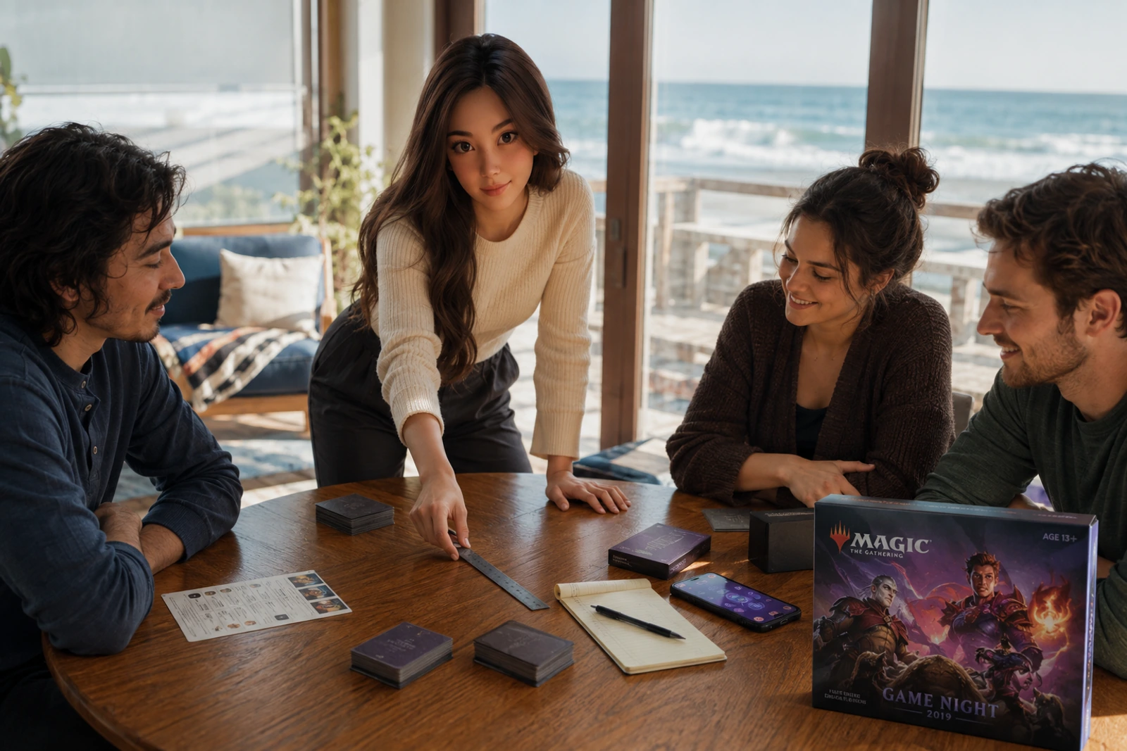 Yumi welcomes a nervous learner at a lively but uncluttered local-store event desk.