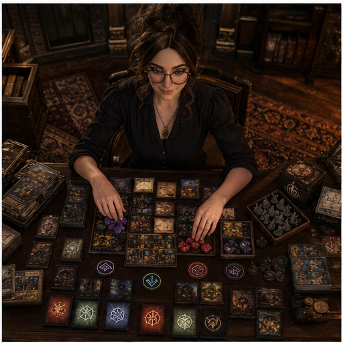 Margo, The Archivist — demonstrating the core turn with the game staged clearly