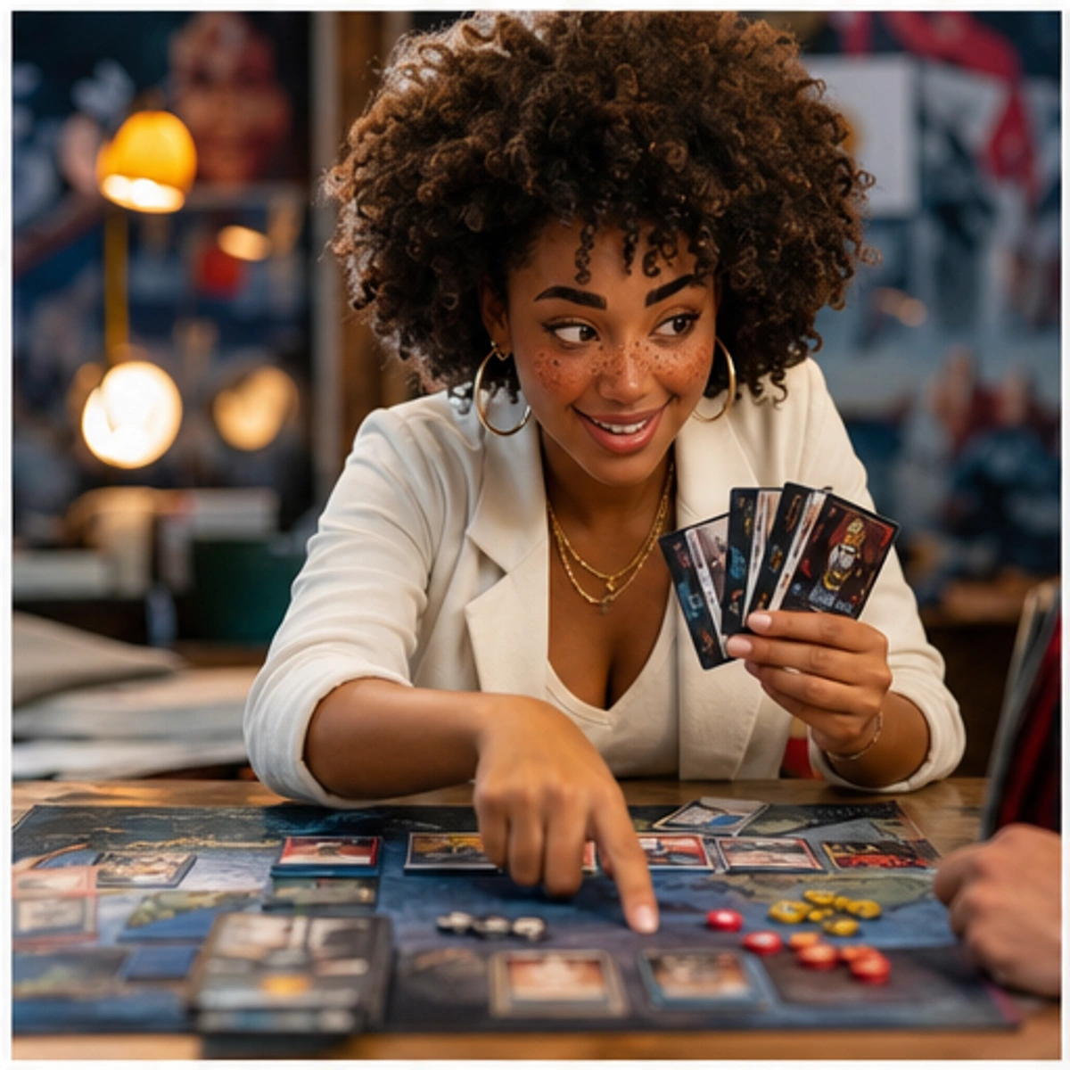 Imani, The Connector — demonstrating the core turn with the game staged clearly