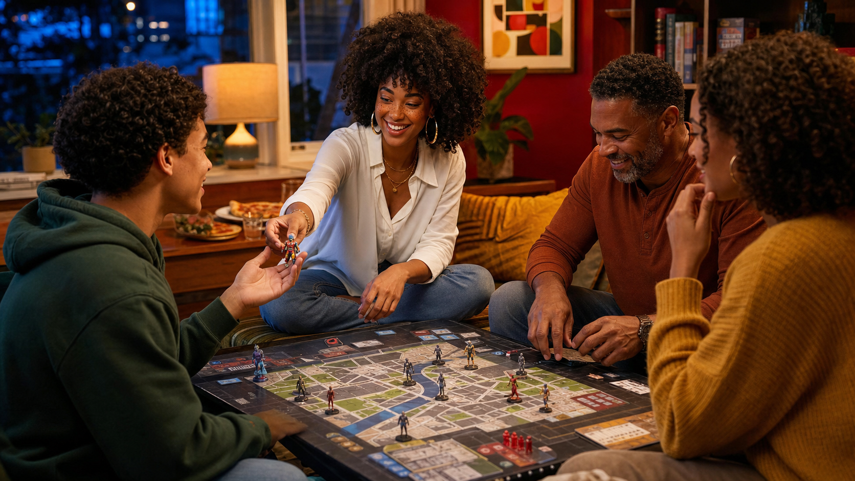 Imani, The Connector — mid-century family night