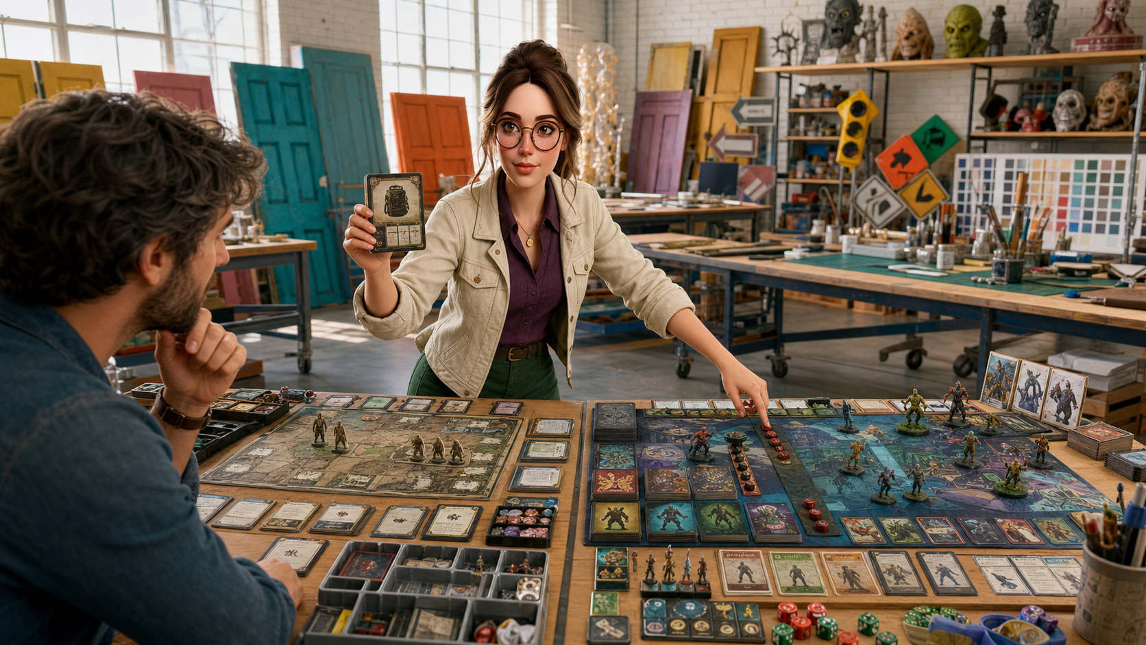 Margo, The Archivist — colorful prop-warehouse mode clinic
