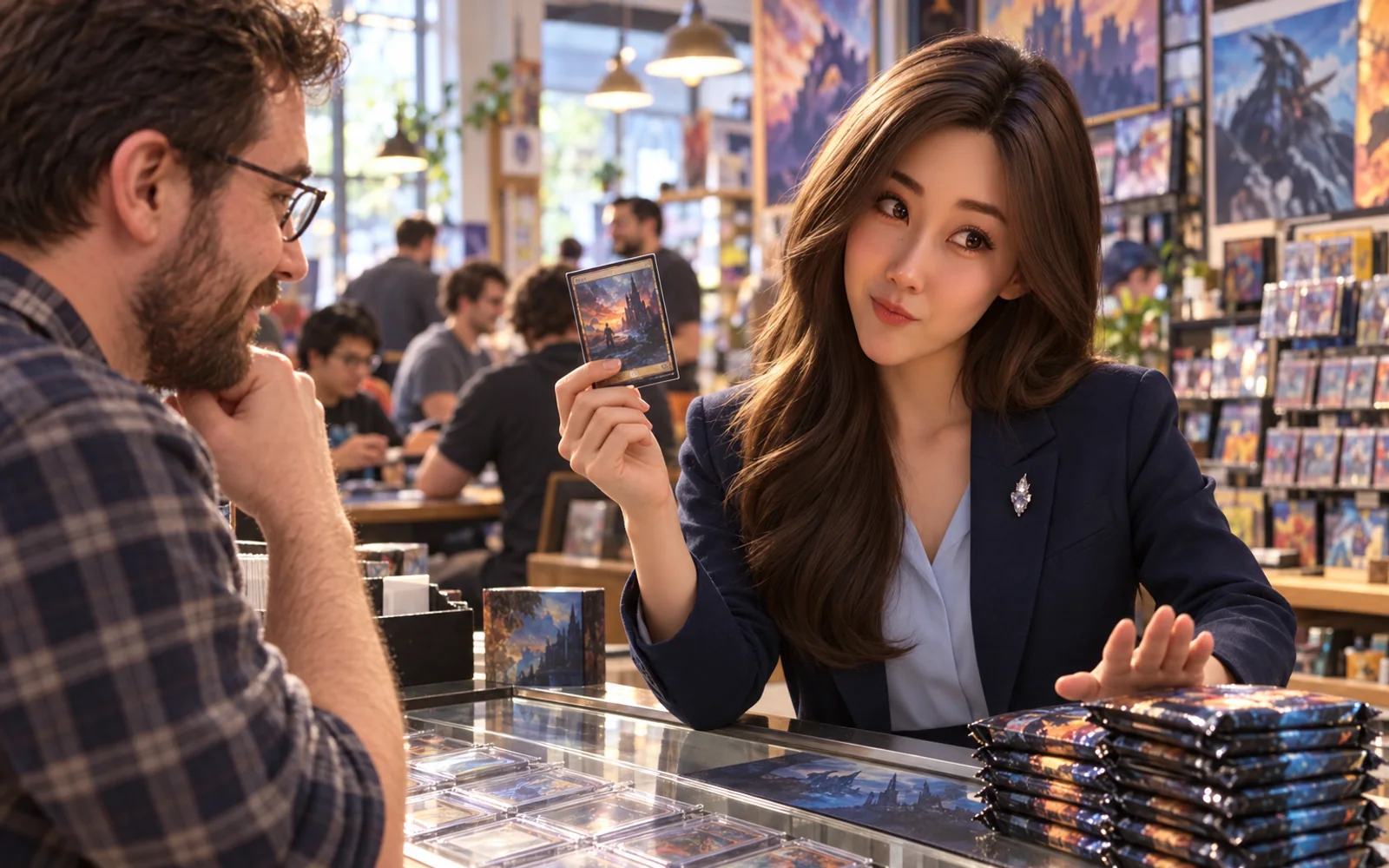 Yumi, The Hostess — playfully skeptical store buyer