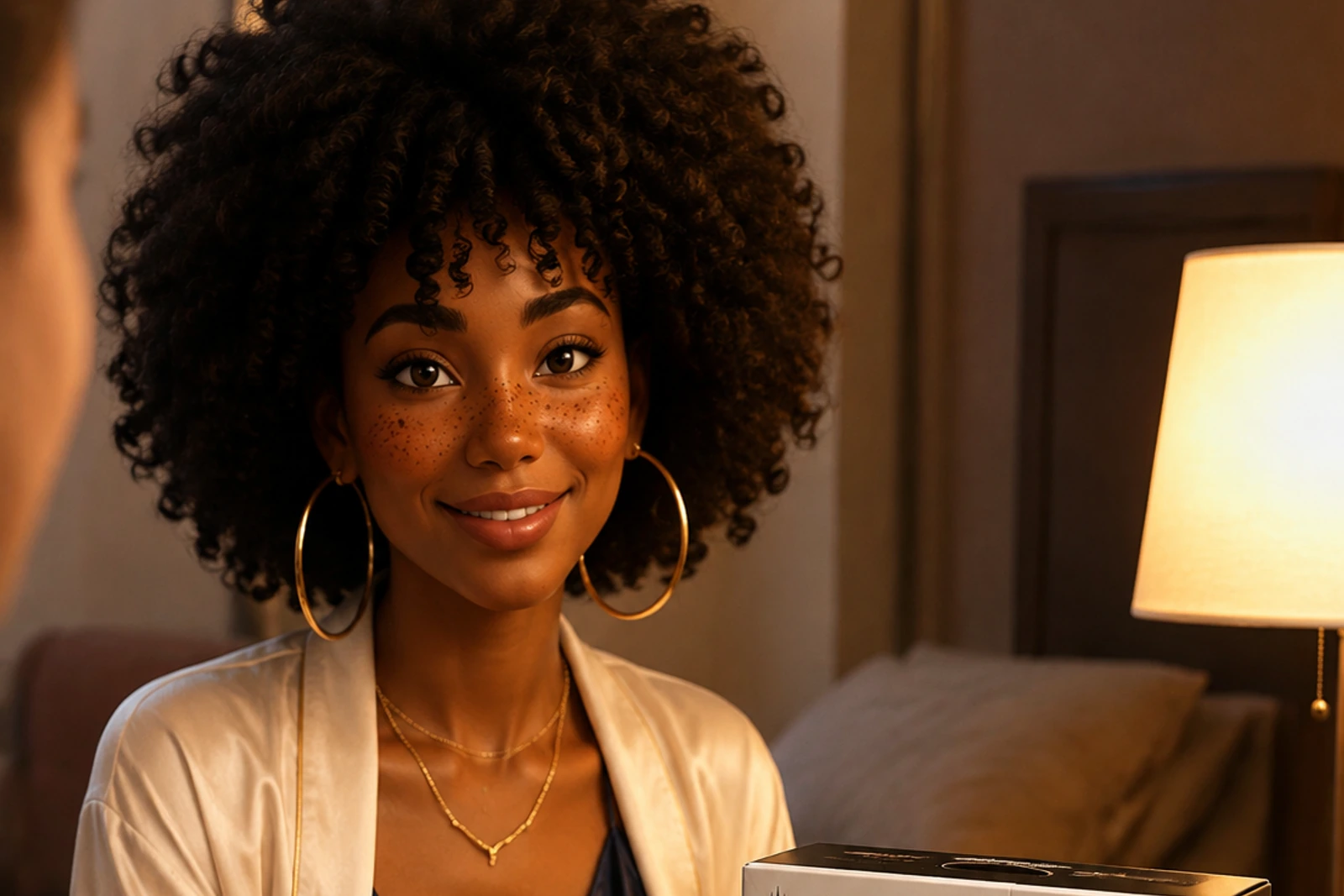 Imani checks a staged wildcard plan in a clean blue-green deck-testing studio.