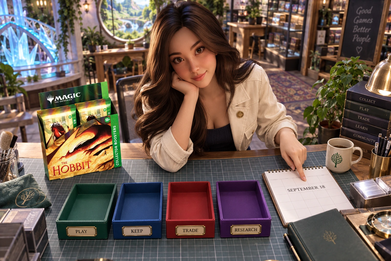 yumi demonstrates the section’s decision at a distinct Magic table