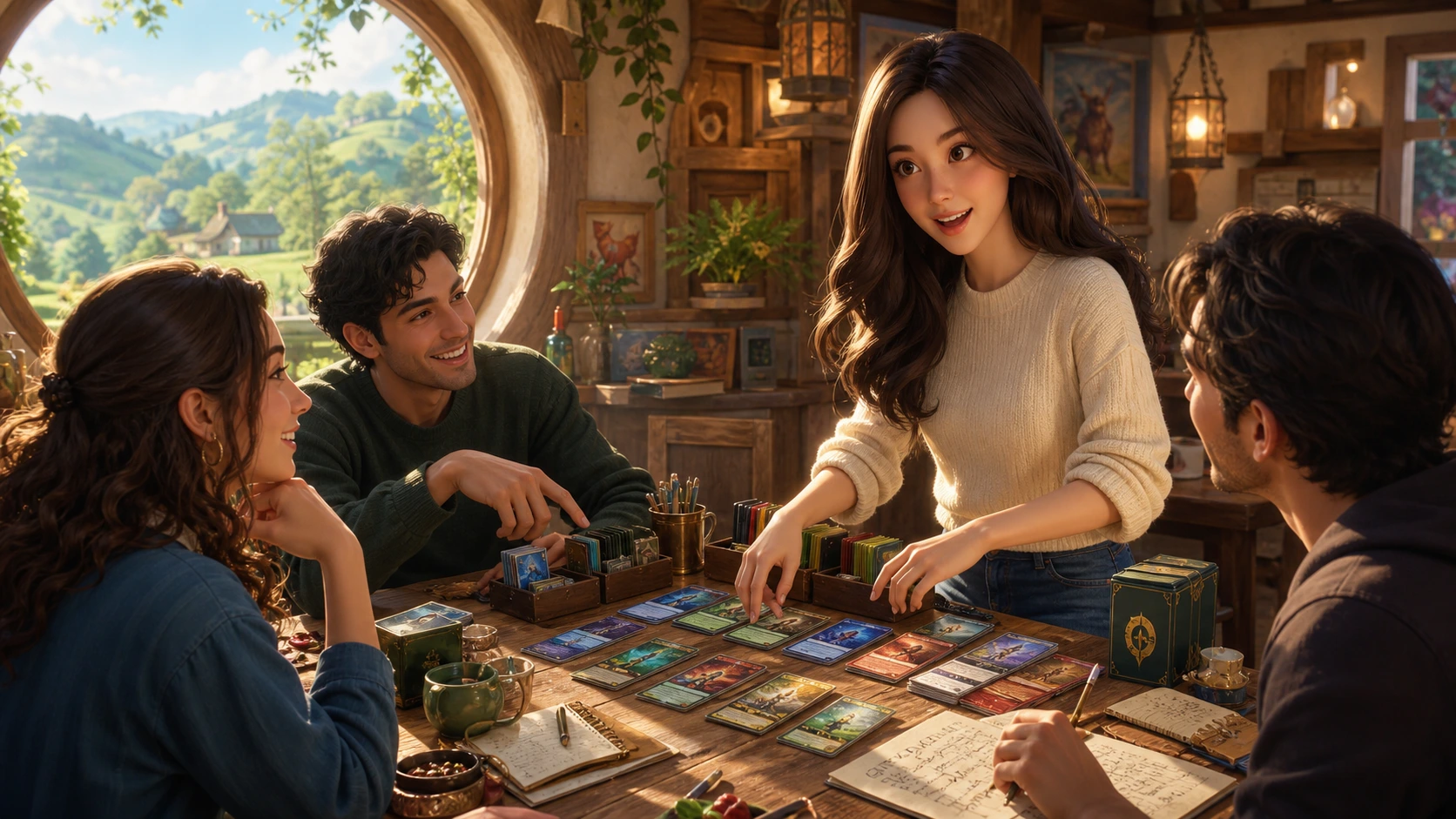 Yumi, The Hostess — sunlit storybook draft host