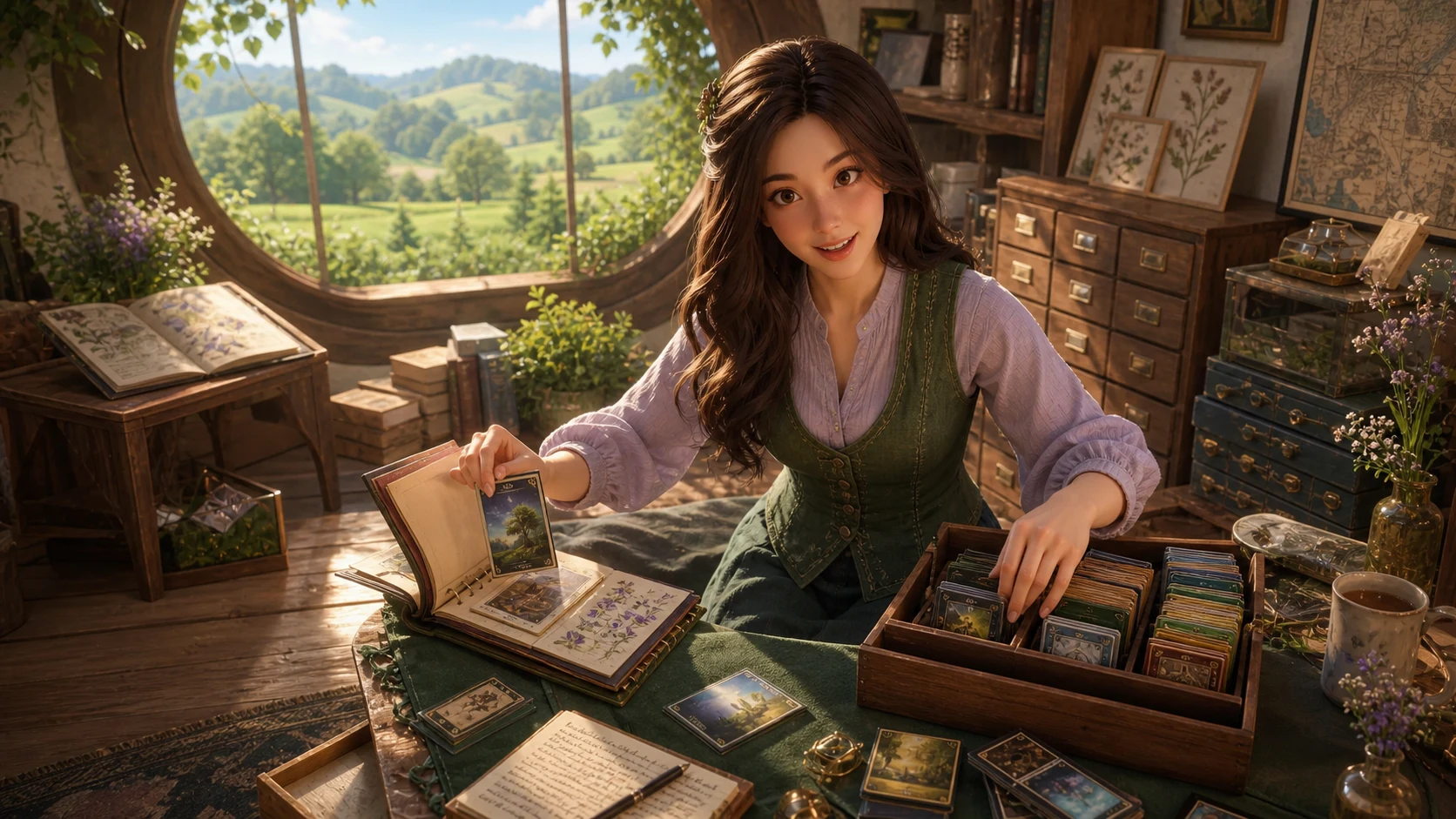 Yumi, The Hostess — luminous story-folio conservator