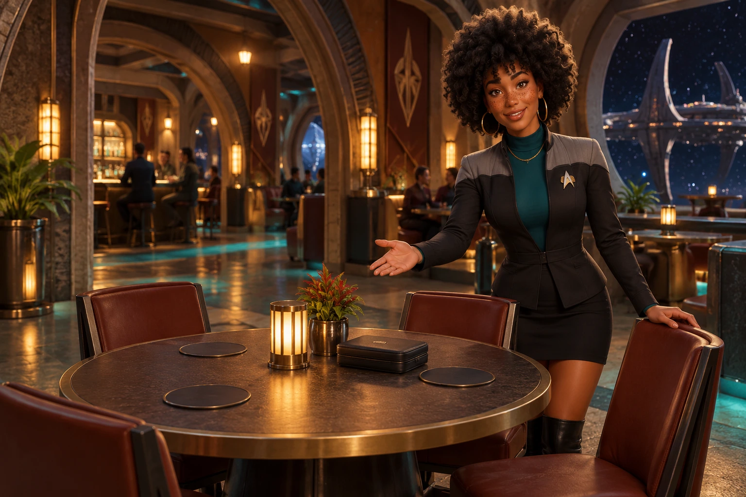 Illustration: imani in the era-specific Star Trek setting described in the caption.