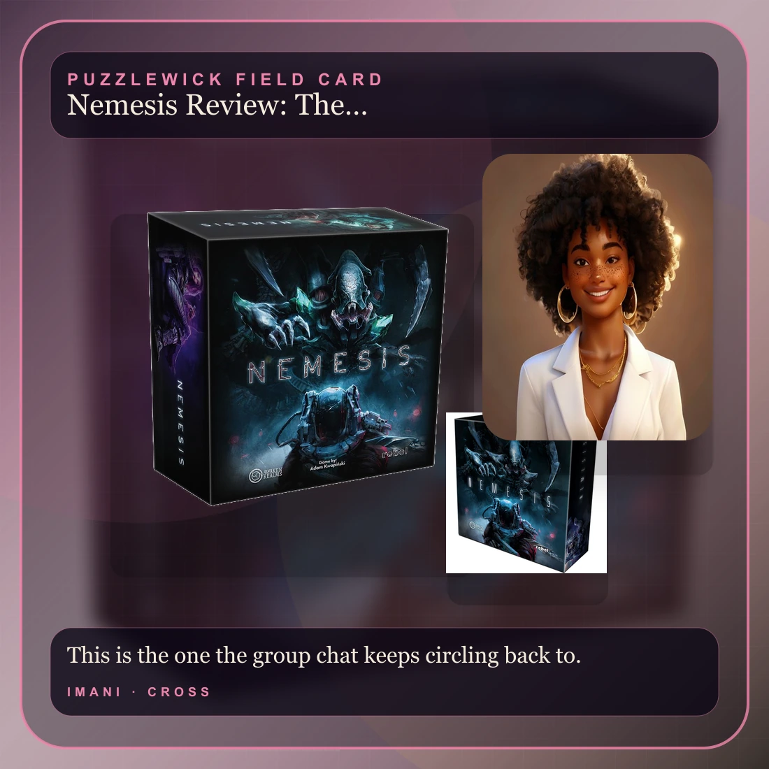 Imani, The Connector